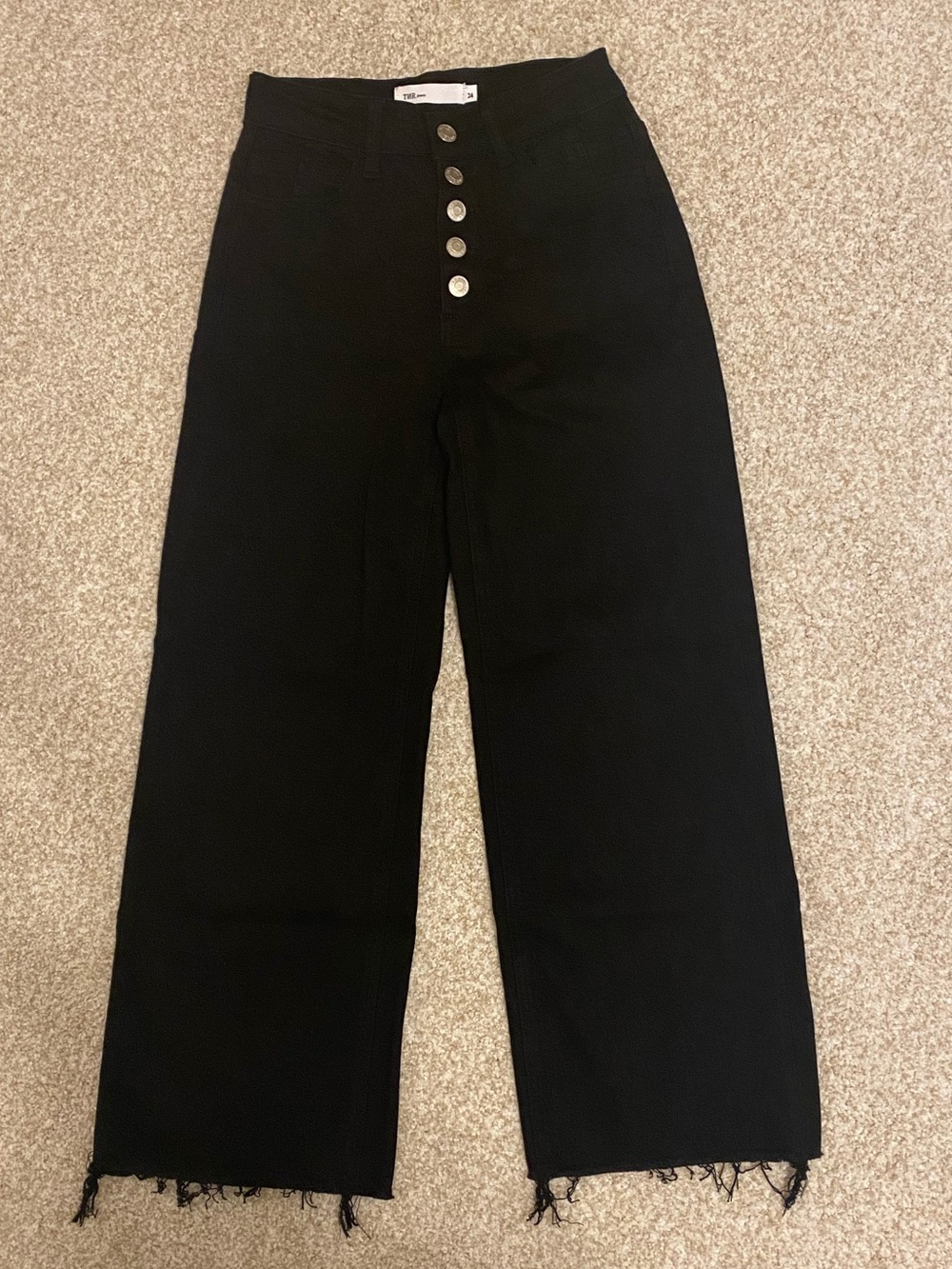 Black wide leg jeans